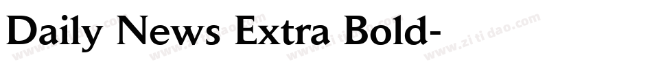 Daily News Extra Bold字体转换